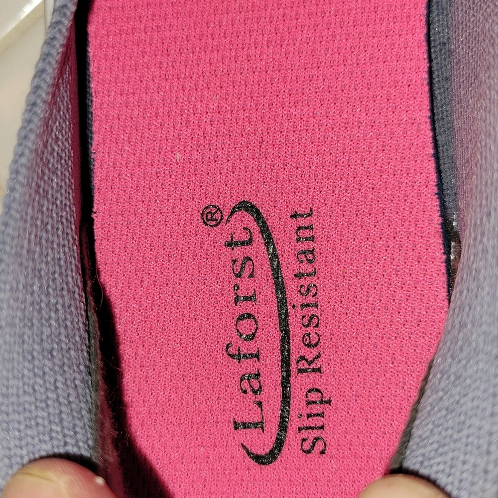 NEW Lilac Gray Laforst Slip On Woven Jazz Shoe w/ Slip Resistant Sole - Picture 3 of 12
